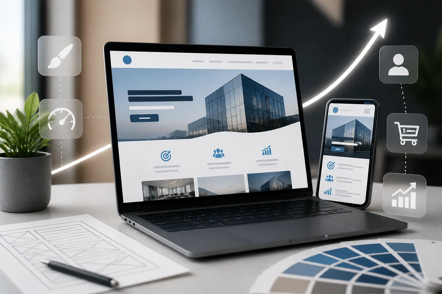 Exemplu de web design pentru afaceri orientat pe conversii