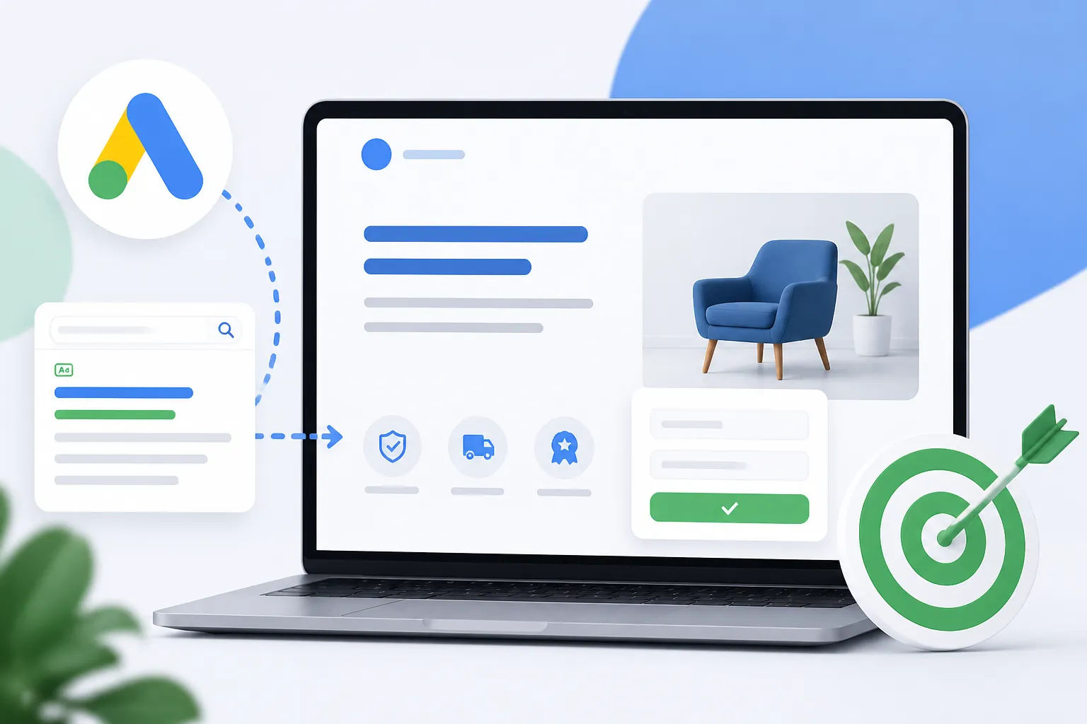 Exemplu de landing page pentru Google Ads optimizata pentru conversii