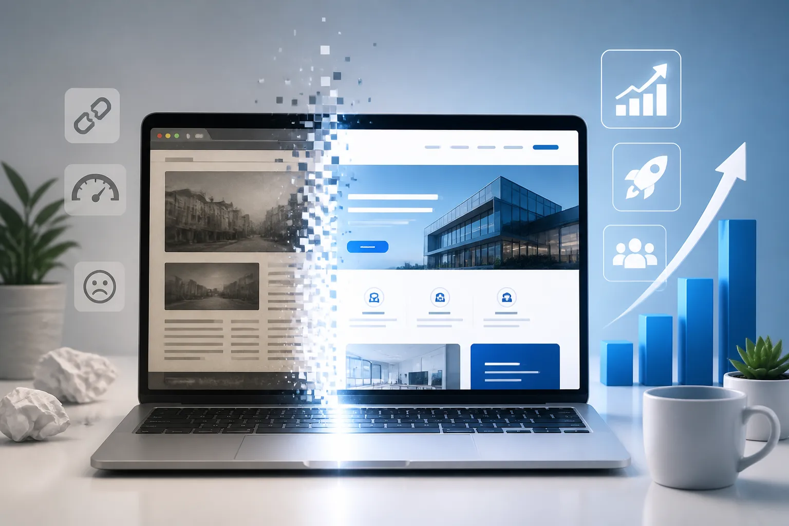 Redesign website pentru afacere, cu analiza structurii si experientei utilizatorilor
