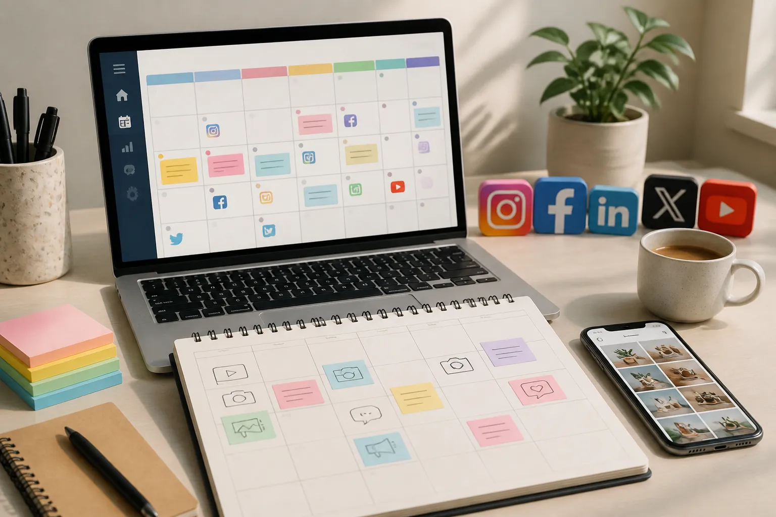 Planificare pentru un calendar editorial social media lunar