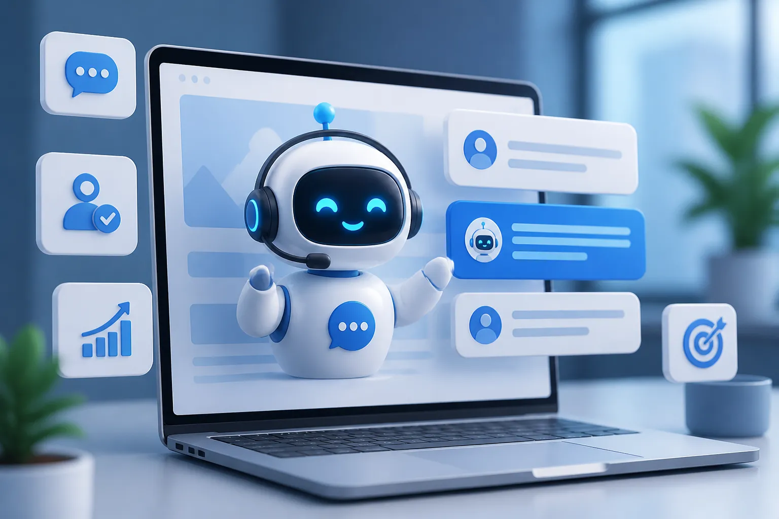 Chatbot AI pentru website care raspunde vizitatorilor si colecteaza leaduri