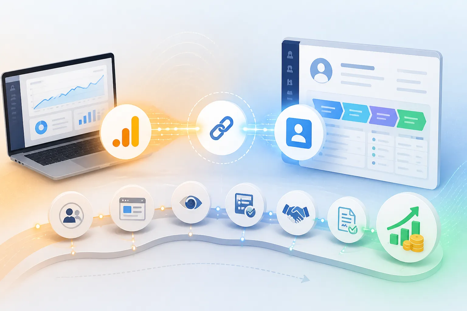 integrare GA4 cu CRM