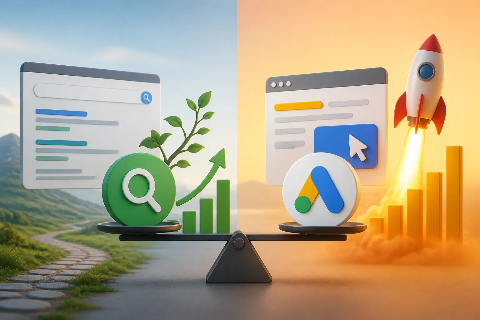 Comparatie SEO vs Google Ads pentru alegerea unei strategii de marketing digital