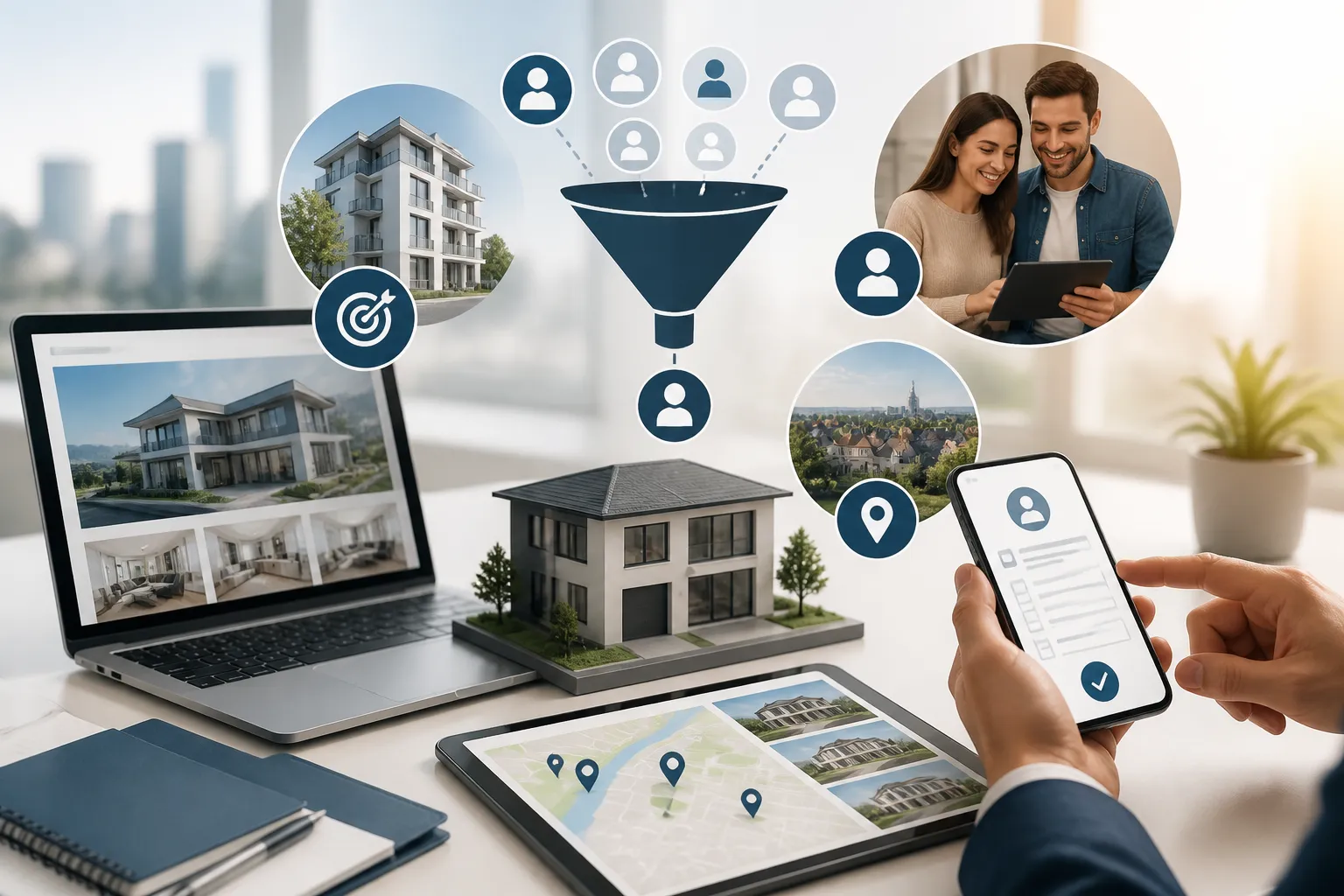 Consultant analizand marketing pentru agentii imobiliare si cereri de proprietati