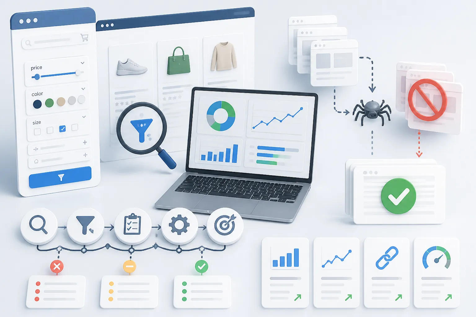 SEO pentru filtre ecommerce si controlul paginilor de categorie indexate