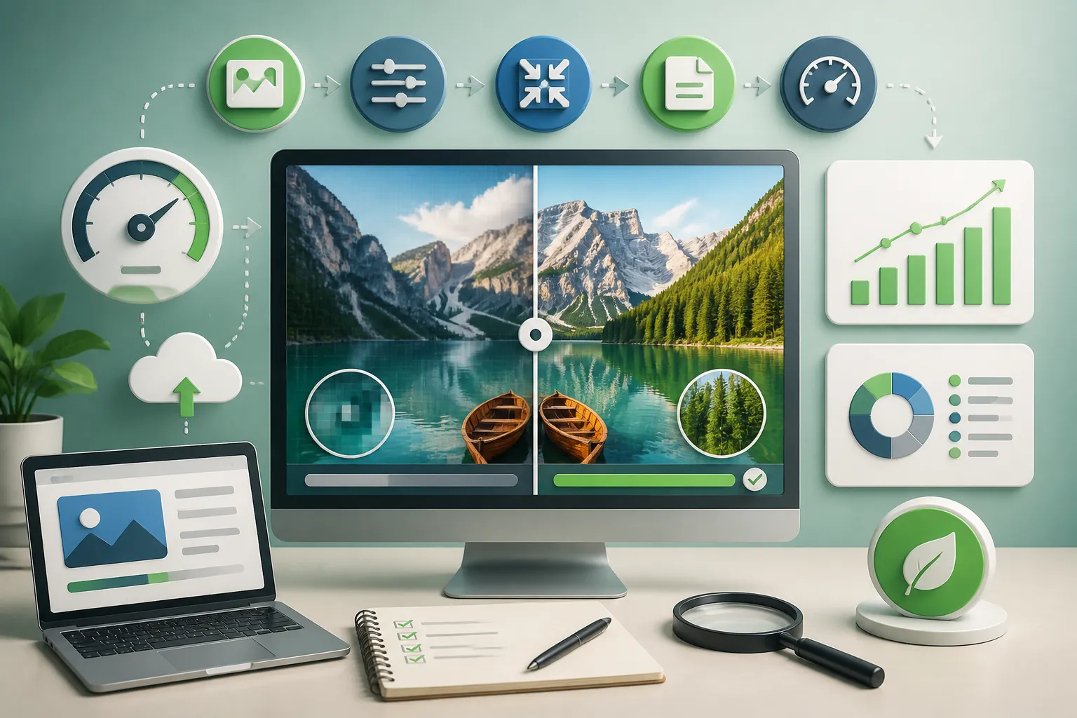 Optimizare SEO pentru imagini WebP pe un website de business