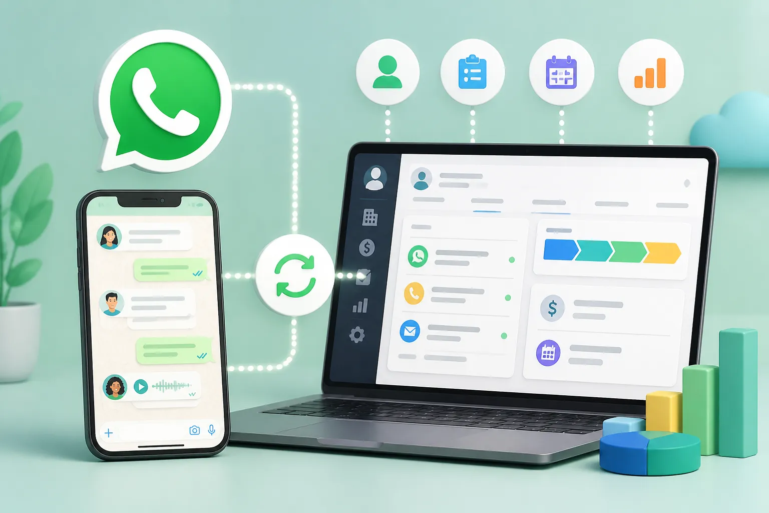 Integrare WhatsApp cu CRM pentru centralizarea conversatiilor comerciale